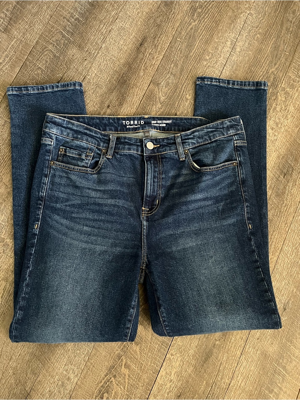 torrid Dark Blue Skinny Jeans - Faded Indigo Wash